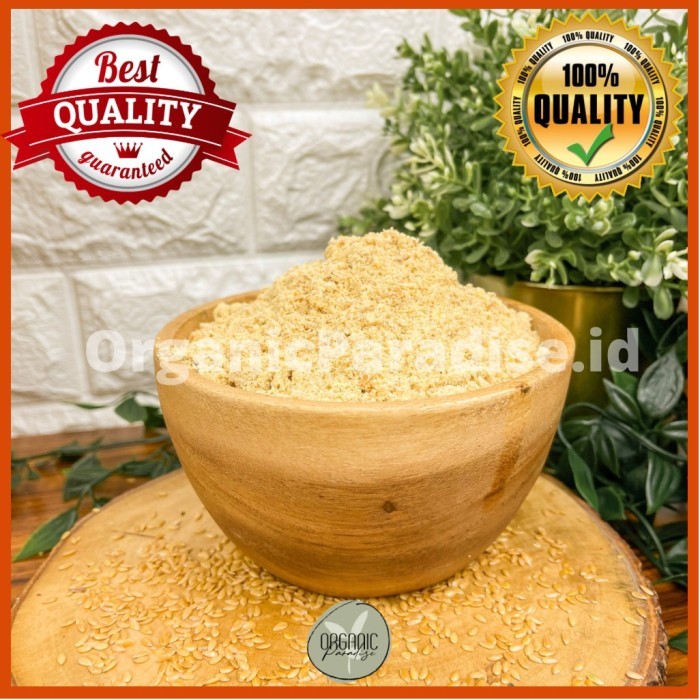 

Organic Paradise Golden Flaxseed Bubuk 100 gram / Ground Golden Flaxseed 100 gram NON GMO