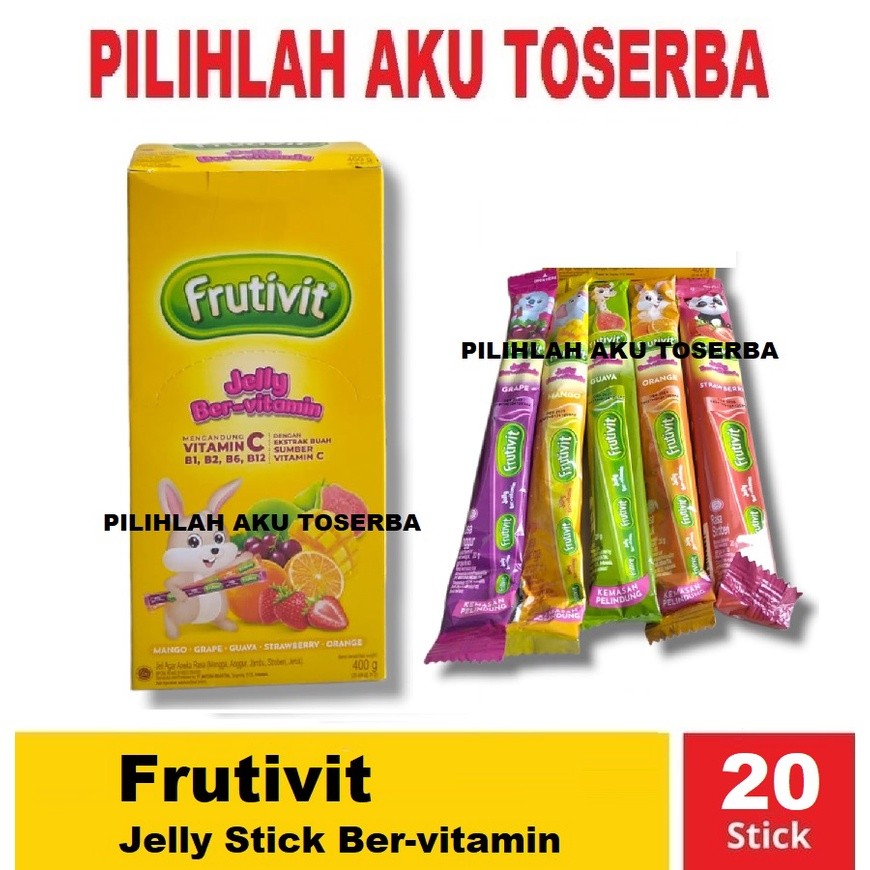 

Frutivit Jelly Stick Ber-Vitamin isi 20 PCS - ( HARGA PER BOX )
