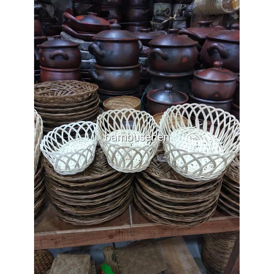 Keranjang buah rotan kecil (kiri)no.3