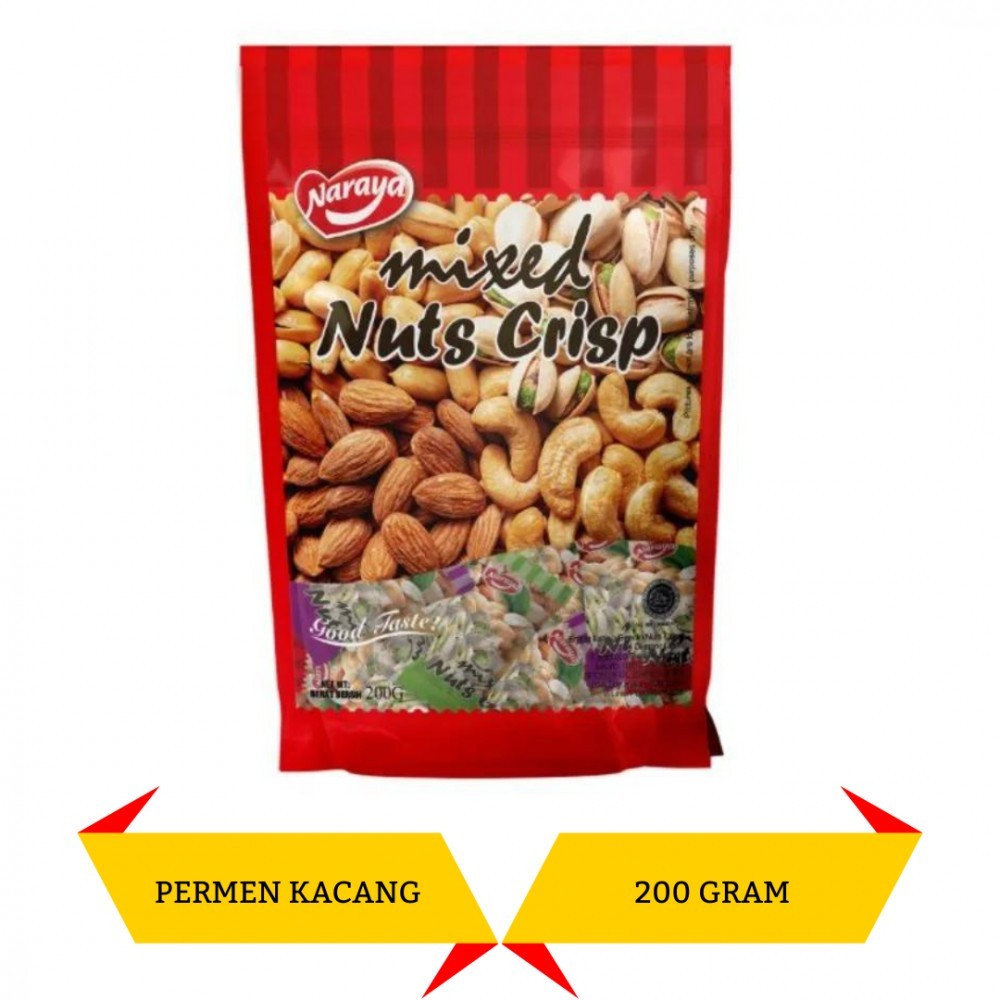 

( BERKAH ) Naraya Mixed Nuts 400gr Naraya Permen Kacang Enting Enting Gepuk Snack Cemilan Enak