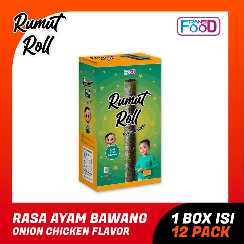 

Rumut Roll Rasa Ayam 4gr - Rumput Laut Roll Crunchy Rendah Kalori