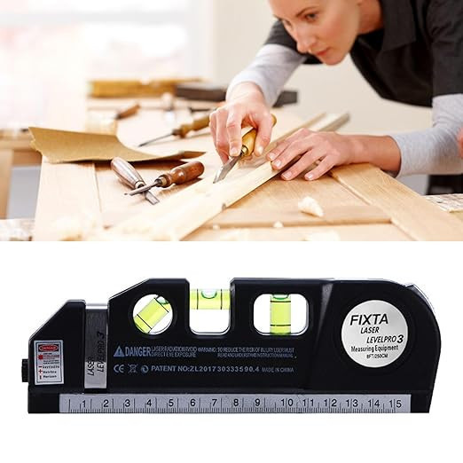 Laser level meteran Laser Alat Pengukur Kemiringan Waterpass Penggaris Laser Tukang Bangunan laser