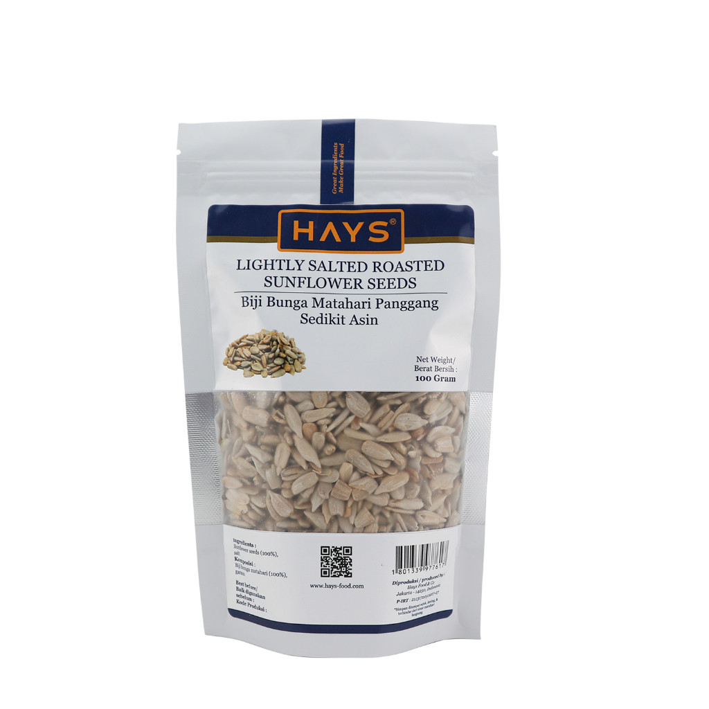 

HAYS - Lightly Salted Roasted Sunflower Seed 100 gram / Kuaci Panggang Sedikit Asin Biji Bunga