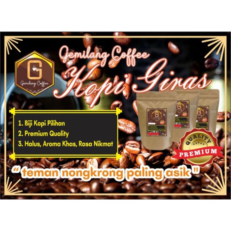

llyback - bubuk kopi kemasan 1 kg Kopi GIRAS Gemilang Coffee Rasa Nikmat Harga Merakyat