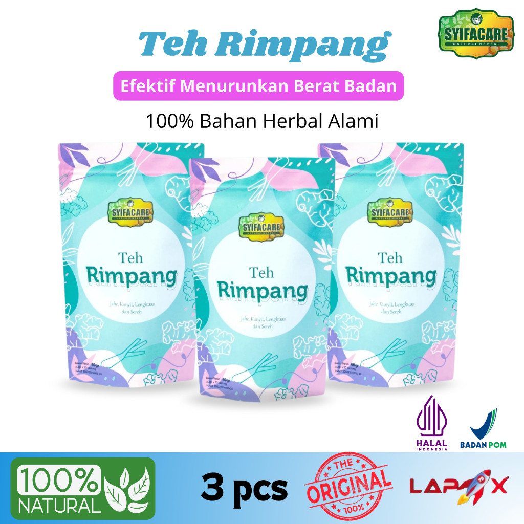 

llyback - Teh Rimpang Syifacare - Teh Celup Ramuan Herbal Solusi Diet Pelangsing Alami BPOM