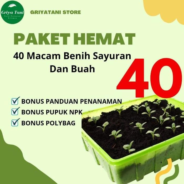 JUAL Paket 40 Jenis Benih Sayur Benih Buah Paket Lengkap Bibit Sayuran