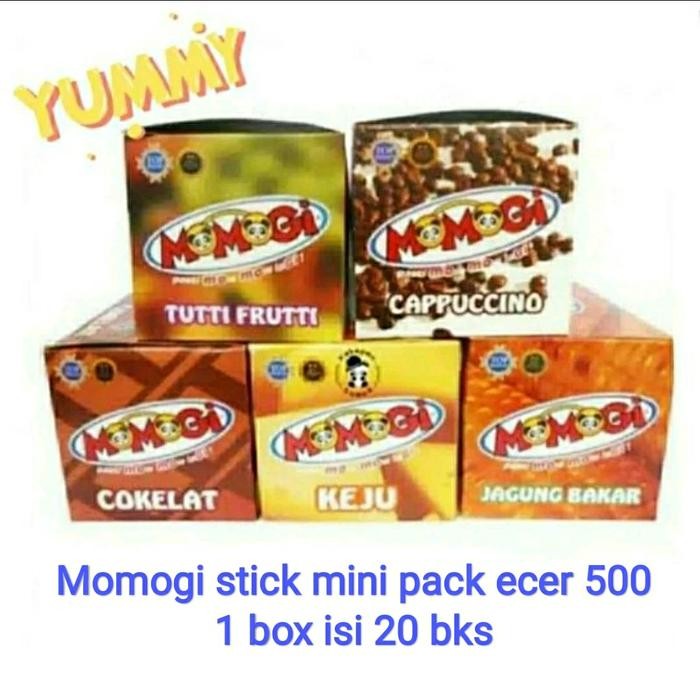 

JTTOP" MOMOGI SNACK MINI PACK BOX ISI 20 BKS