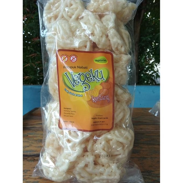 

JTTOP" (VEGAN / VEGETARIAN) KERUPUK KENTANG VEGEKU TANPA BAWANG/ SUSU / TELUR