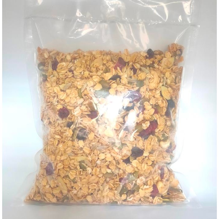

JTTOP" 500GR GRANOLA CRISPY - CRUNCHY MIX ROASTED OAT, SLICE ALMOND, MEDE, SUNFLOWER SEEDS, PUMPKIN