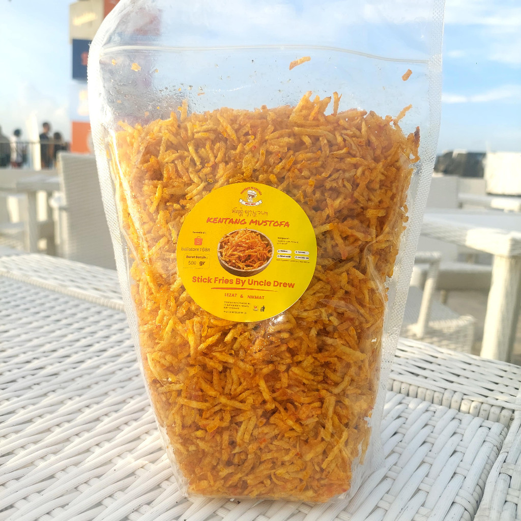 

Restokobar Kentang Mustofa Uncle Drew Kriuk Kering 500Gr Tanpa Pengawet - Stick Fries By Uncle Drew