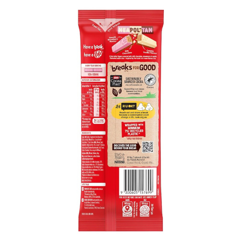 

Restokobar Kitkat Neapolitan Chocolate Block 160G - Australia