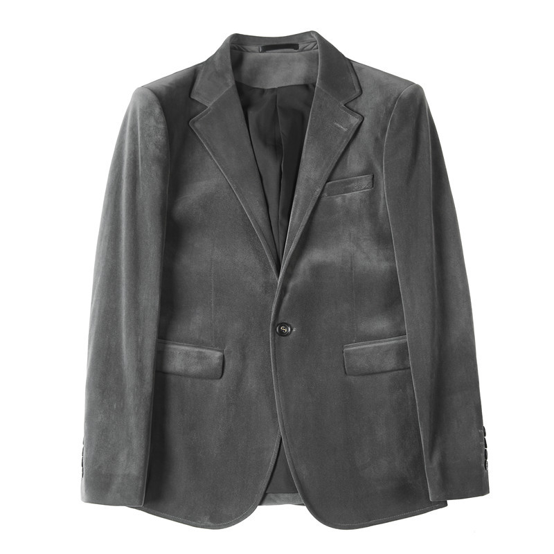 Blazer Hombre Autumn Winter New Fashion Velvet Blazer Jackets For Men Korean Luxury Clothing Slim
