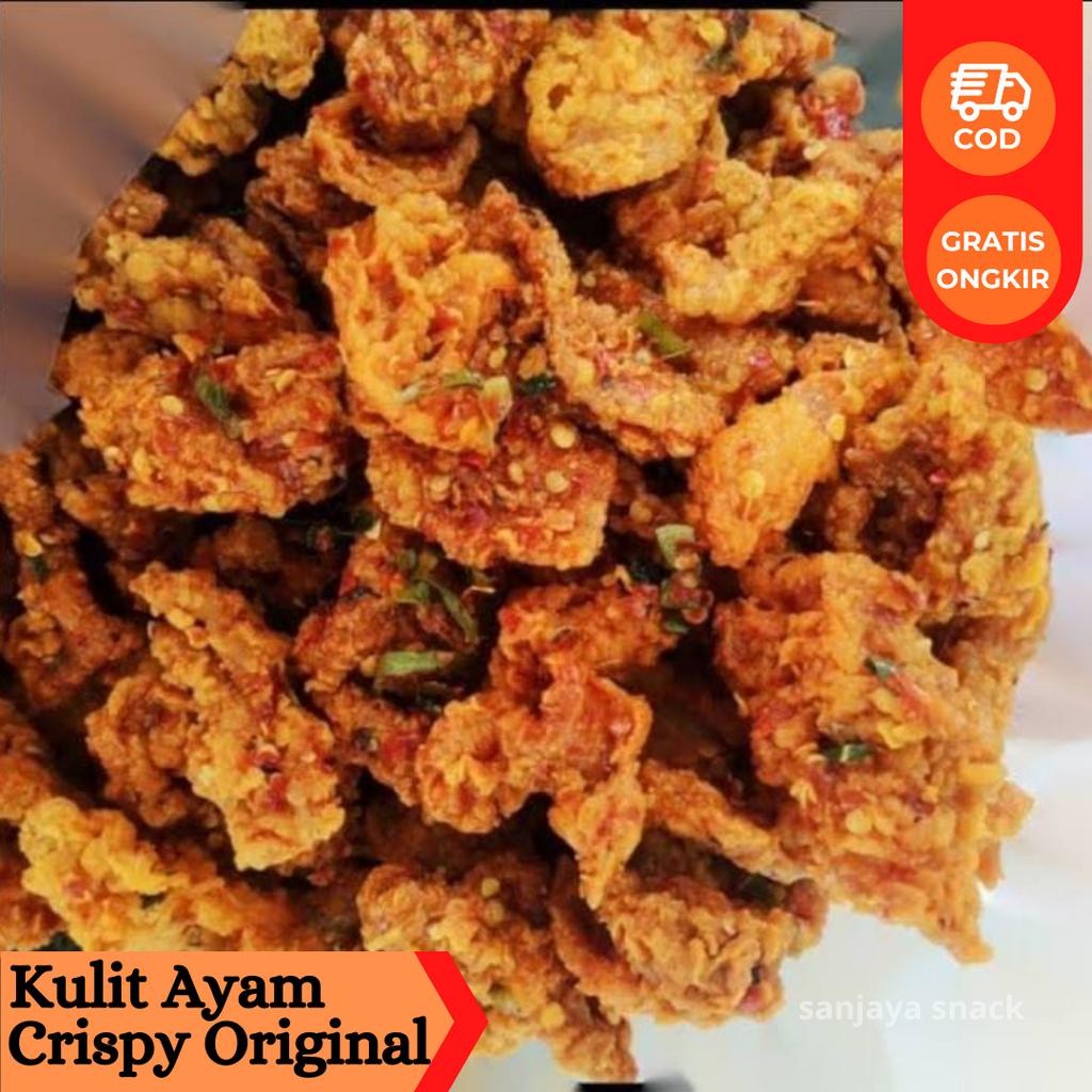 

Restokobar Kulit Ayam Crispy 500G Pedas Halal Renyah