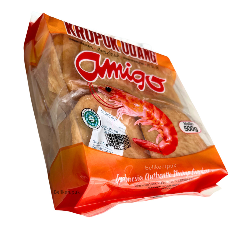 

Eumsig Amigo Kerupuk Udang Mentah Ukuran Besar Dan Mini Pedas 500G