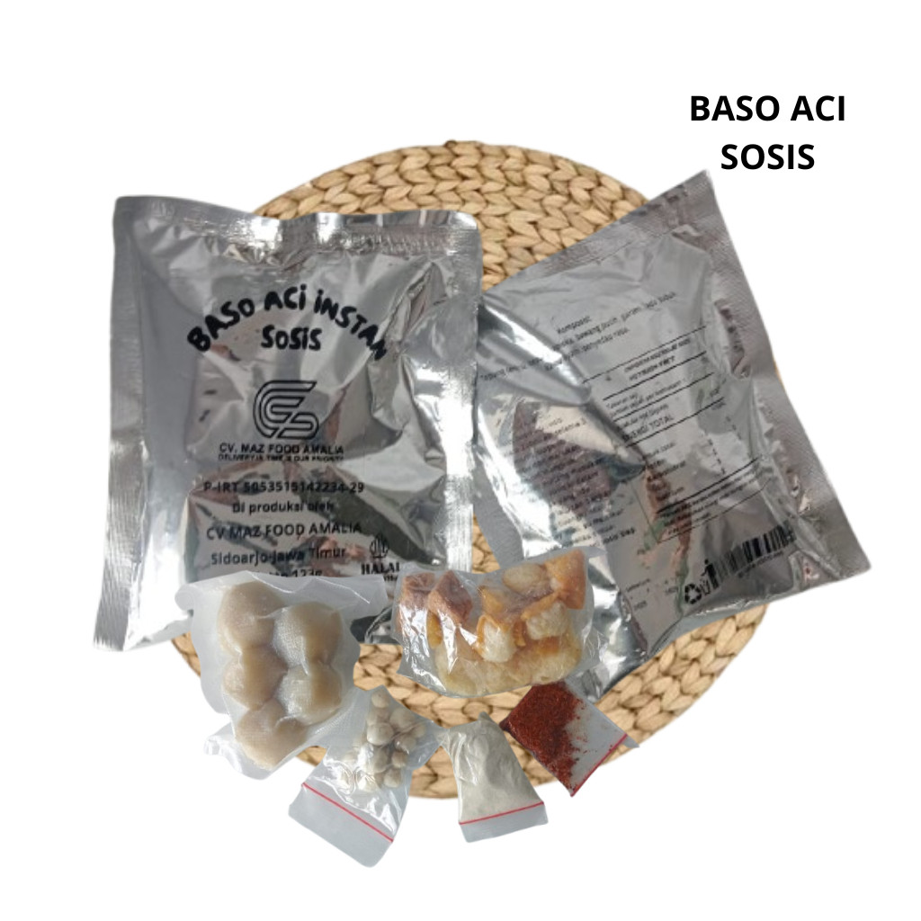 

Sega Tungtung Paket 10 Pack Baso Aci Variant Sosis Mazfood Homemade
