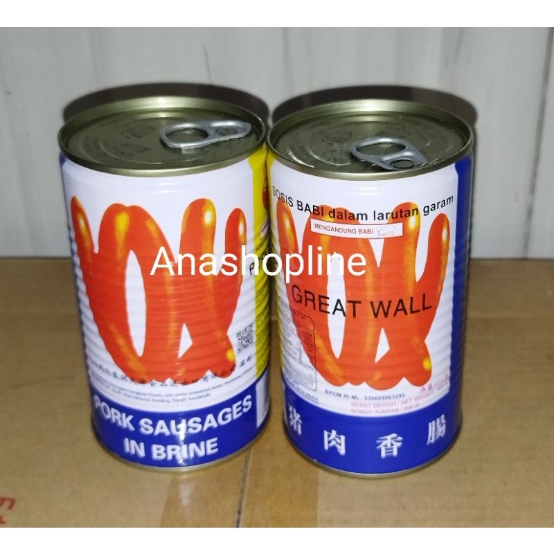 

Sega Tungtung Sosis Babi Great Wall / Sosis Babi Dalam Air / Sosis / Greatwall / Non Halal