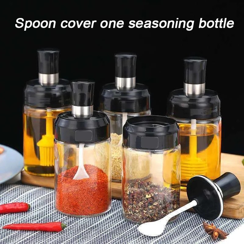 Ready Tempat Bumbu Dapur Set Aesthetic Toples Kopi Gula Bahan Kaca Dan Tutup Kedap Udara Serbaguna