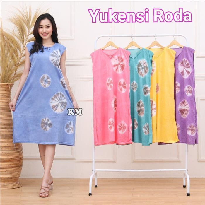 daster yukensi bahan kaos adem / baju tidur singlet motif kekinian