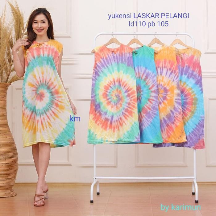 daster yukensi bahan kaos adem / baju tidur singlet motif kekinian