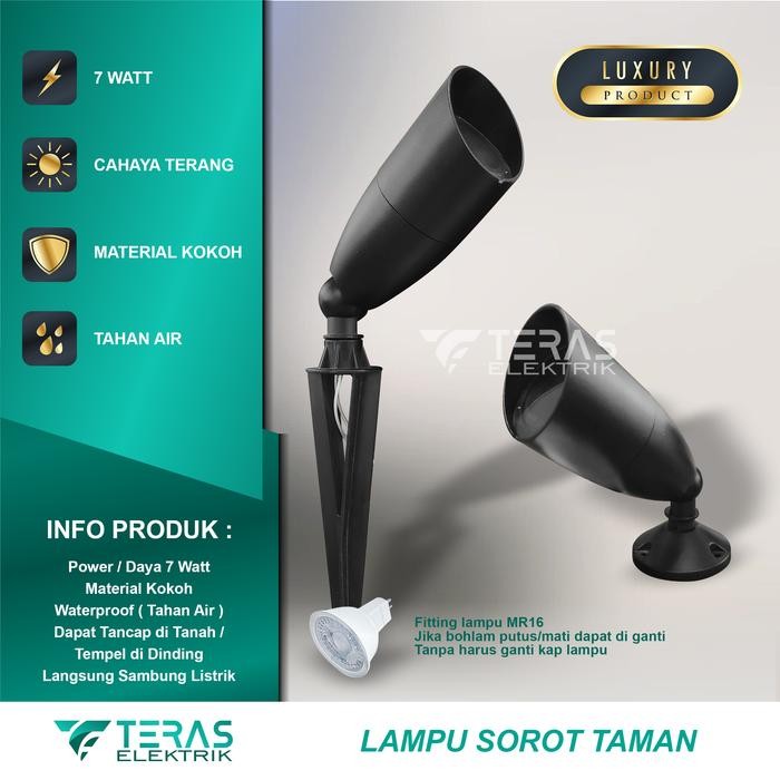 Terbaru Lampu Sorot Taman Minimalis Lampu Taman Besi Tancap Tempel 7 Watt