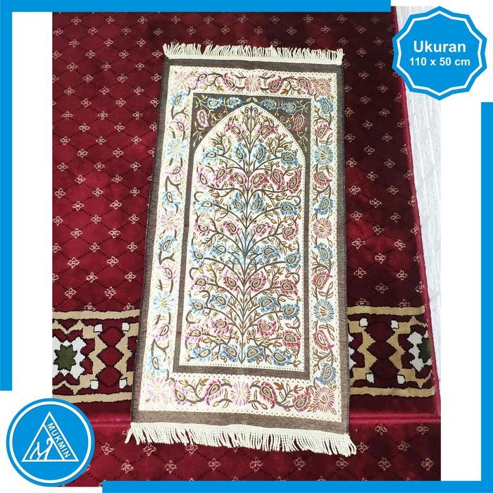 Sejadah traveling motif bunga made in turkiye turkey sejadah tipis turki
