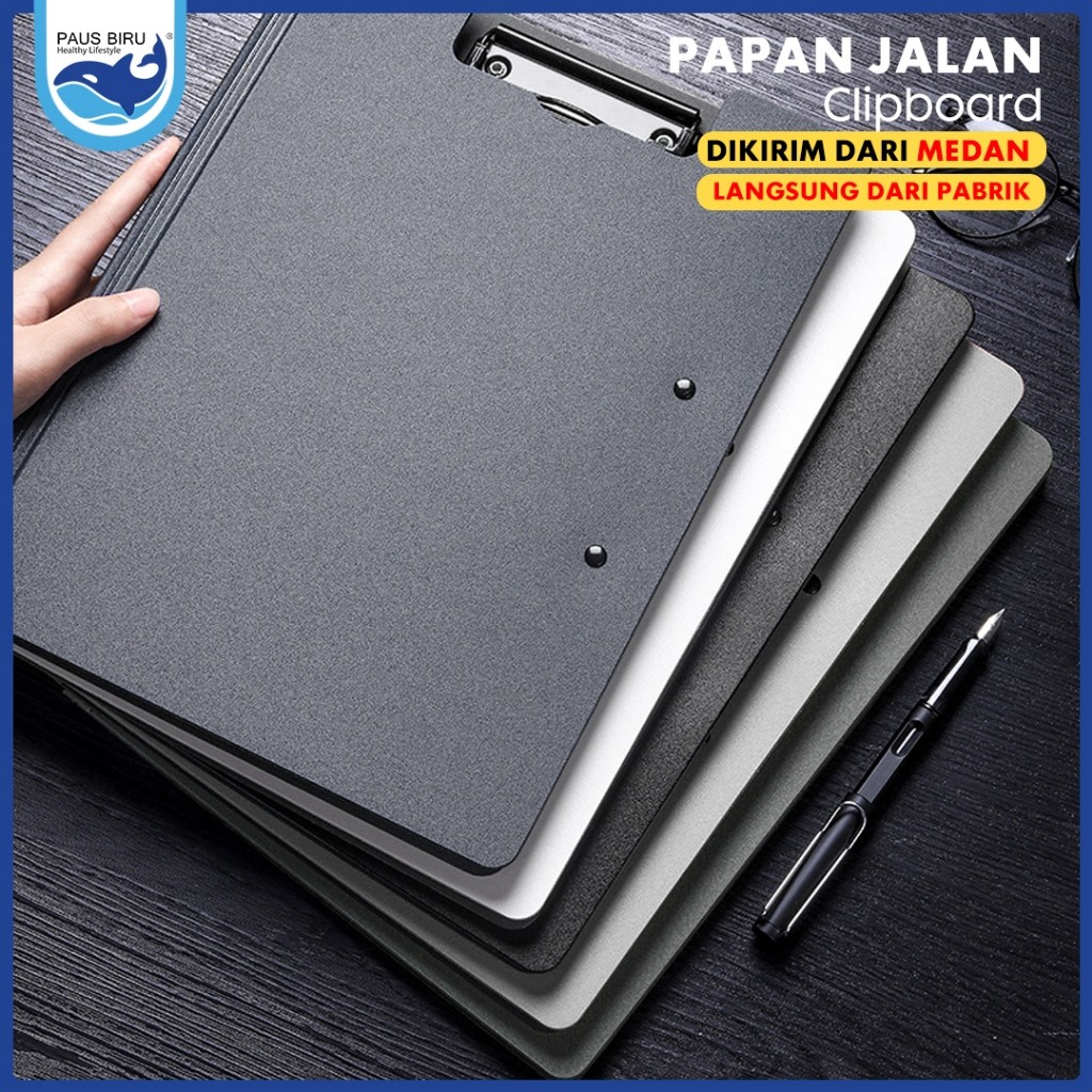 

PAUS BIRU - PAPAN JALAN 2 IN 1 CLIPBOARD AESTHETIC PAPAN UJIAN BUKA TUTUP MAP DOKUMEN UKURAN A4