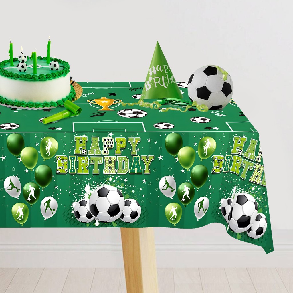 Soccer Tablecloth Sport Birthday Table Cover Football Birthday Decorations Plastic Sport Theme Party