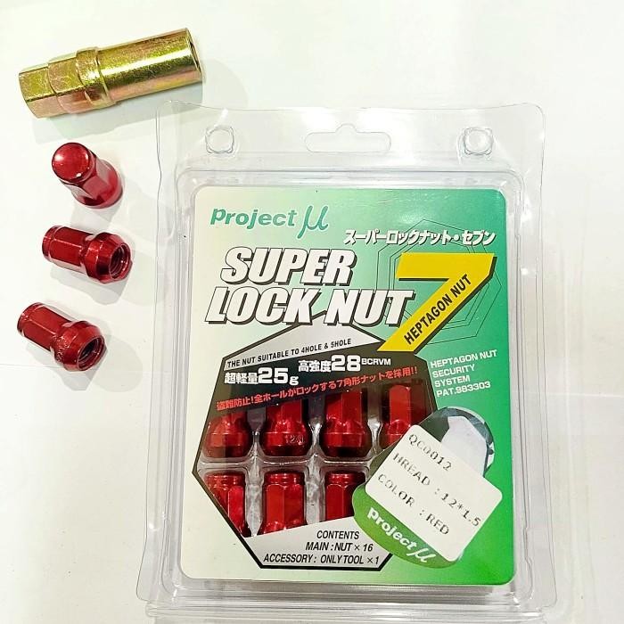 Lugnut Mur Baut Roda Mobil 12 X 1.25 Velg Racing Suzuki Nissan 20 Pcs