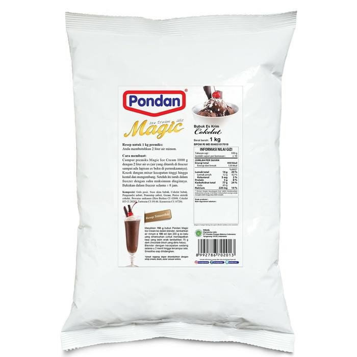 

Terlaris Bahan Eskrim Pondan Rasa Coklat 1Kg / Bubuk Eskrim