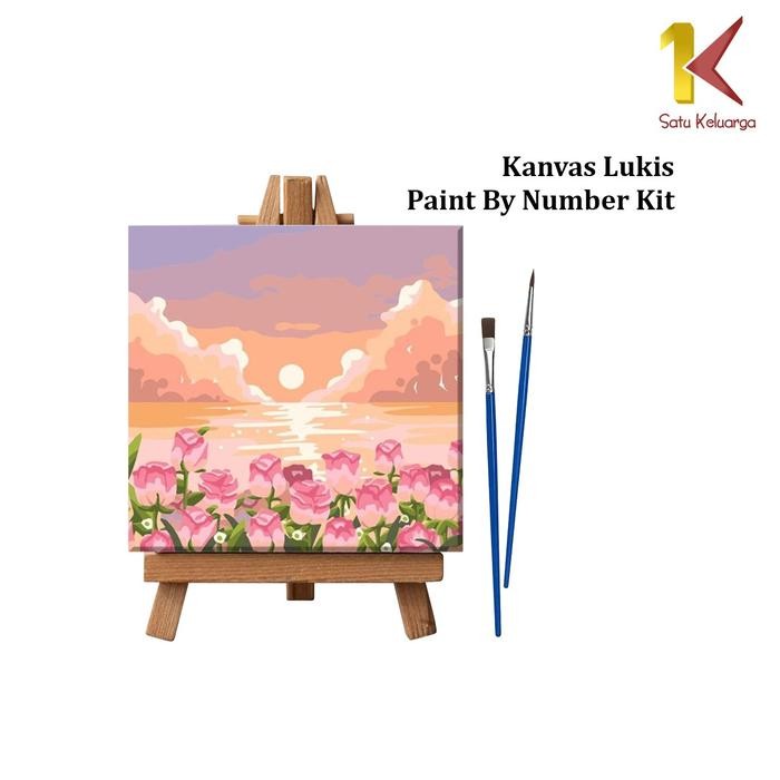 

[COD] SK A110 Paint By Number Kit 20x20cm Kanvas Siap Lukis