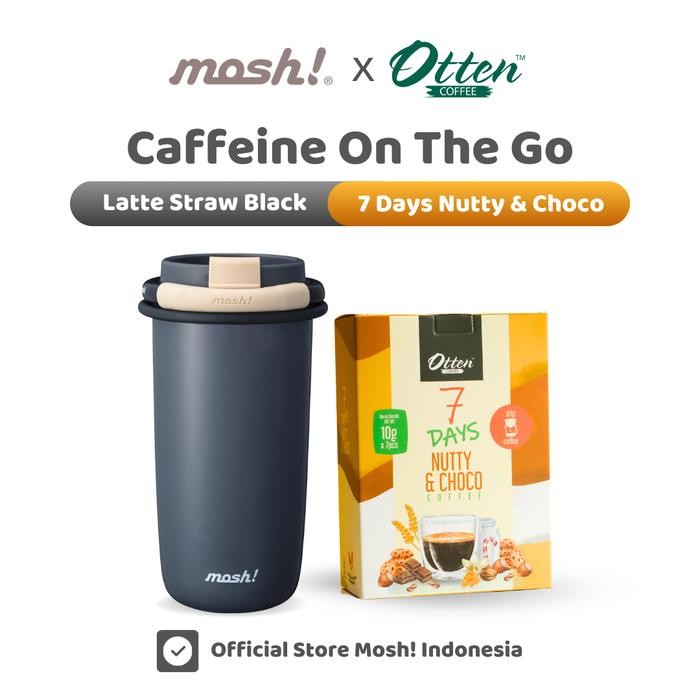 Limited Package Caffeine on the Go Mosh Latte Straw Tumbler 480ml & Otten 7 days Drip Coffee