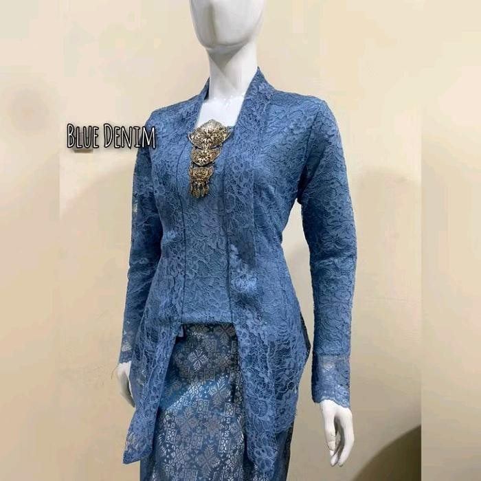 PREMIUM Atasan Kebaya Jumbo XXXL Ld 120 Set Kebaya Kutubaru Brokat Lengan Panjang Baju Kondangan
