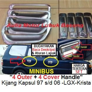 PREMIUM Aksesoris-croum outer+door handel Kijang New- Kapsul-Krista (komplit)