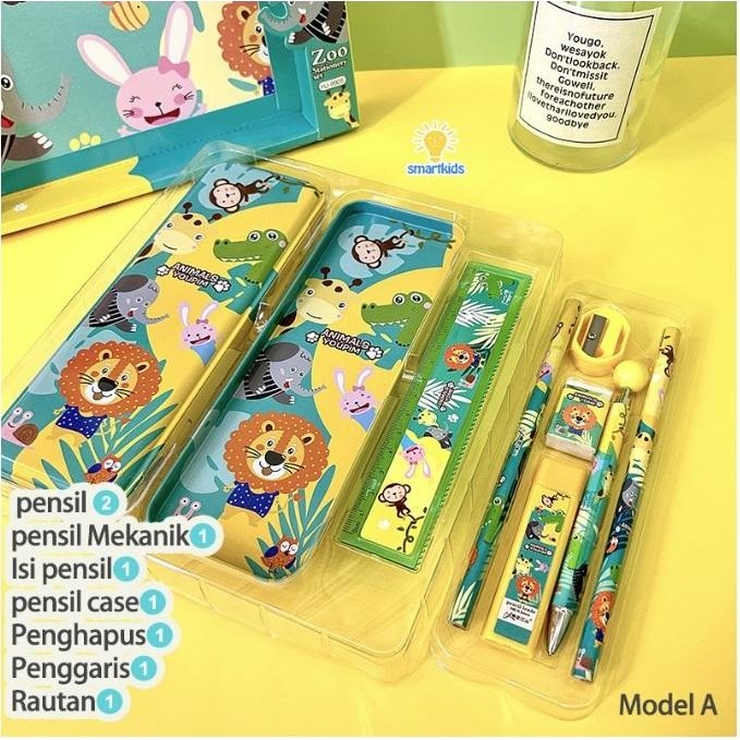 

Alat Tulis Sekolah Paket 7 In 1 Hadiah Kado Anak Karakter Kartun Lucu