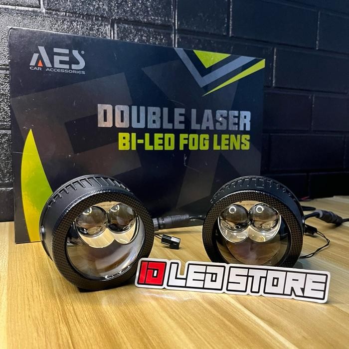 PREMIUM foglamp aes fx double laser 3 inch 65 watt foglamp projector aes
