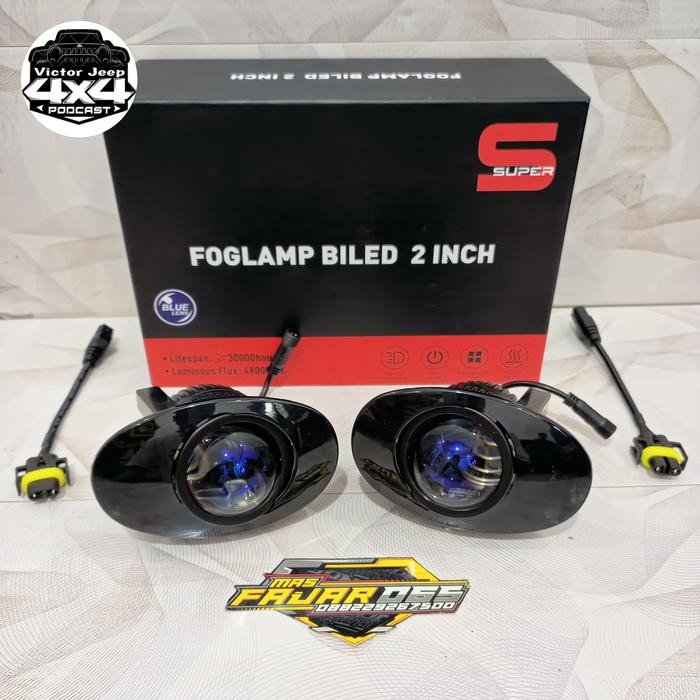 PREMIUM Foglamp Biled 2 inch 3 Warna Devil Eye Bracket Oval 2 Inch Foglamp Brio Jazz Mobilio