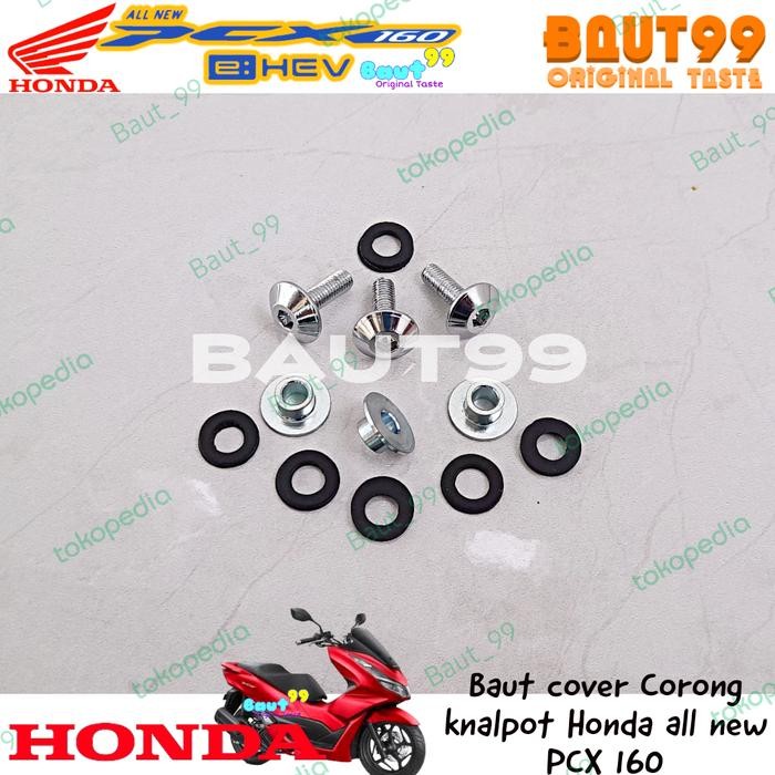 PREMIUM Baut Cover Corong knalpot Honda new PCX 160