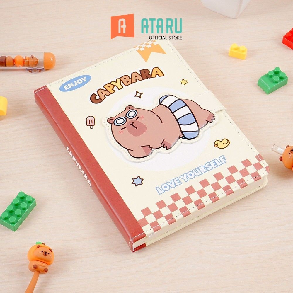 

LINDU Ataru Notebook Summer Capybara - Mix Buku Tulis Catatan Diary Weekly Planner Agenda Journal