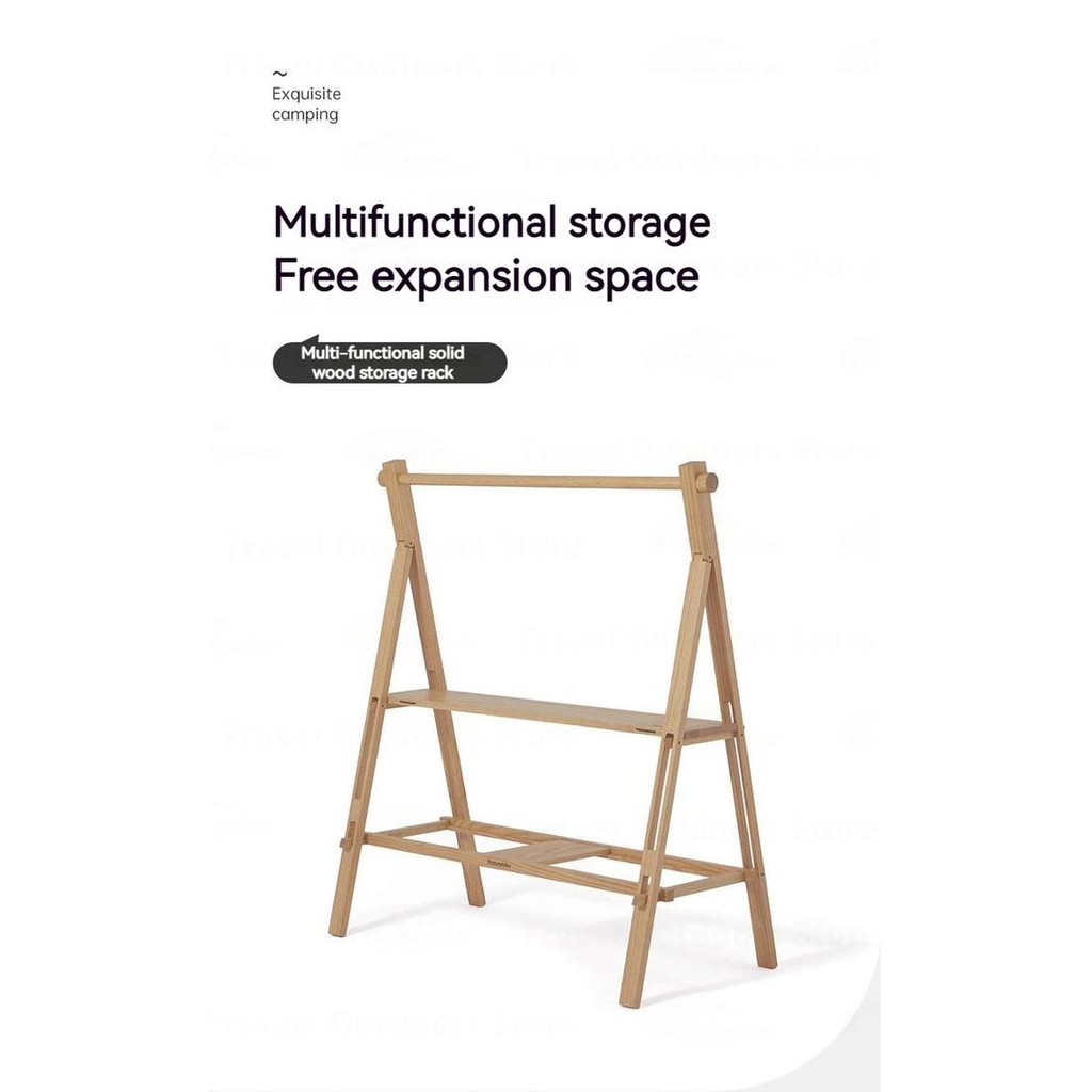 Rak Kayu Lipat Portable Outdoor Cam Naturehike Cnh22Ju044
