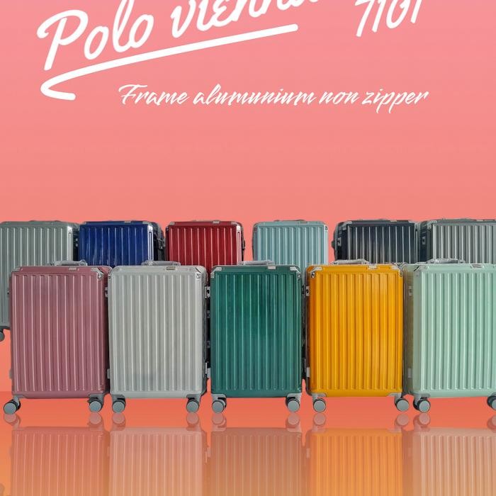 TERLARIS KOPER KABIN ALUMUNIUM POLO VIENA NON ZIPPER SIZE 20 INCH READY