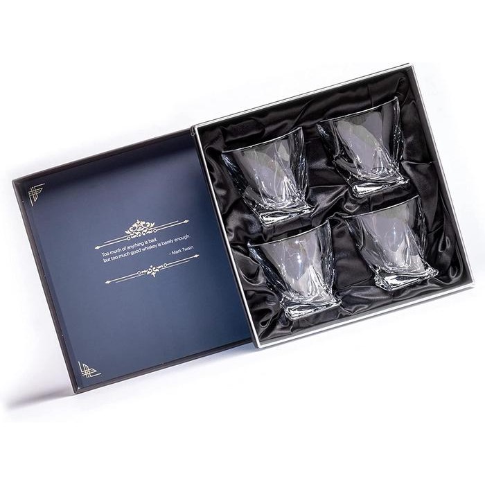 Whiskey Glass Preum Oliivon 4 Twist Whiskey Glass