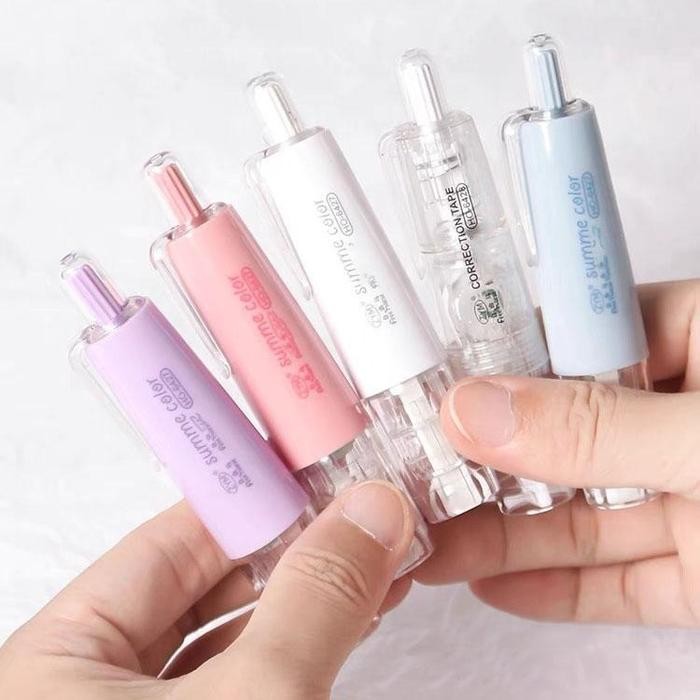 

Ready JT Winzige 6M Tip-ex Kertas Correction Tape Lucu Warna Pastel / Transparan Pita Koreksi