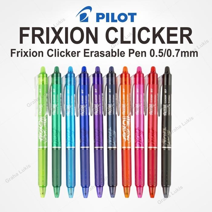 

Ready JT Pilot Frixion Clicker Erasable Pen 0.5/0.7mm