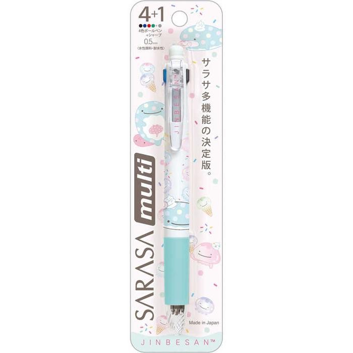 

Ready JT Zebra Sarasa Multi 4+1 San-X Jinbesan Icekurage Multi Function Gel Ink Pen 0.5mm Pulpen