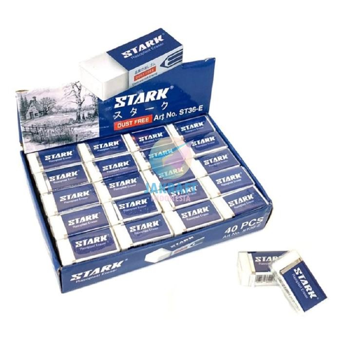 

Ready JT (40 Pcs) GROSIR Penghapus Pensil Lulus Ujian Tanpa Ampas STARK ST35-E Hitam Black / ST36-E
