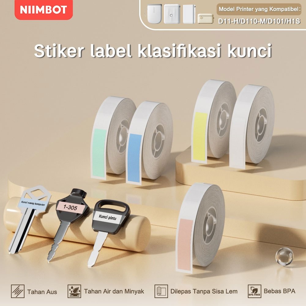 

LINDU NIIMBOT D11/D110/D101 Label Kunci, Stiker Nama untuk Klasifikasi Kunci