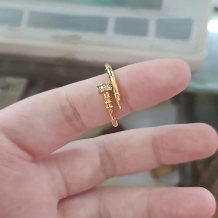 Cincin Mata Putih Ringan Murah Ring 13 Emas Asli 375 Muda Terbaru