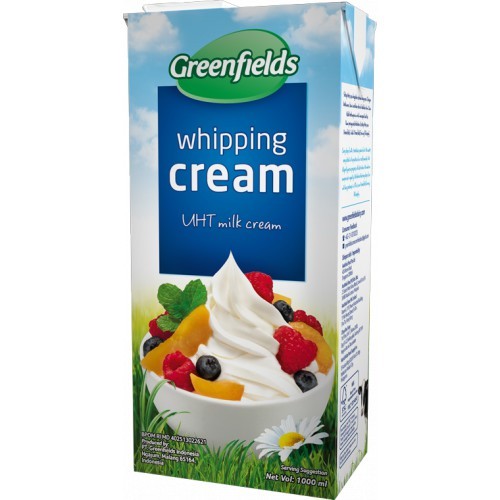 

GREENFIELD WHIPPING CREAM 1lt whip cream