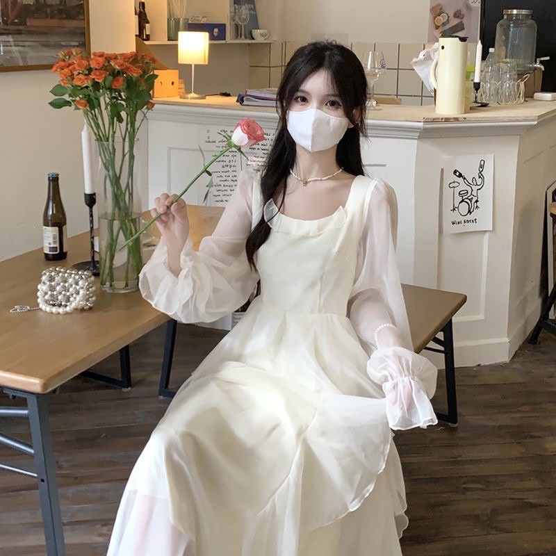 Dress Import Prempuan Selutut Kondangan Baju Drees Pendek Polos Kegereja Wanita Korean Style Dreas C