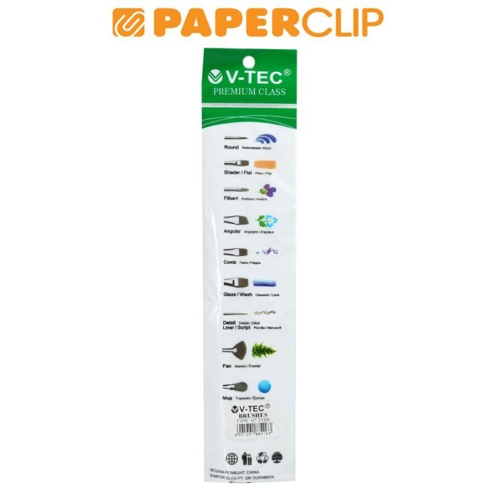 

Kuas Lukis V-Tec Vt-210 Set 6 #Gratisongkir